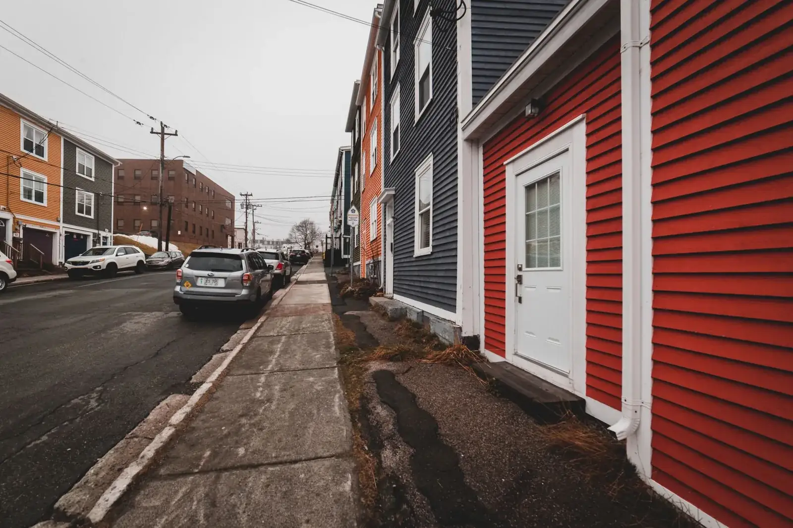Shore-town residential street