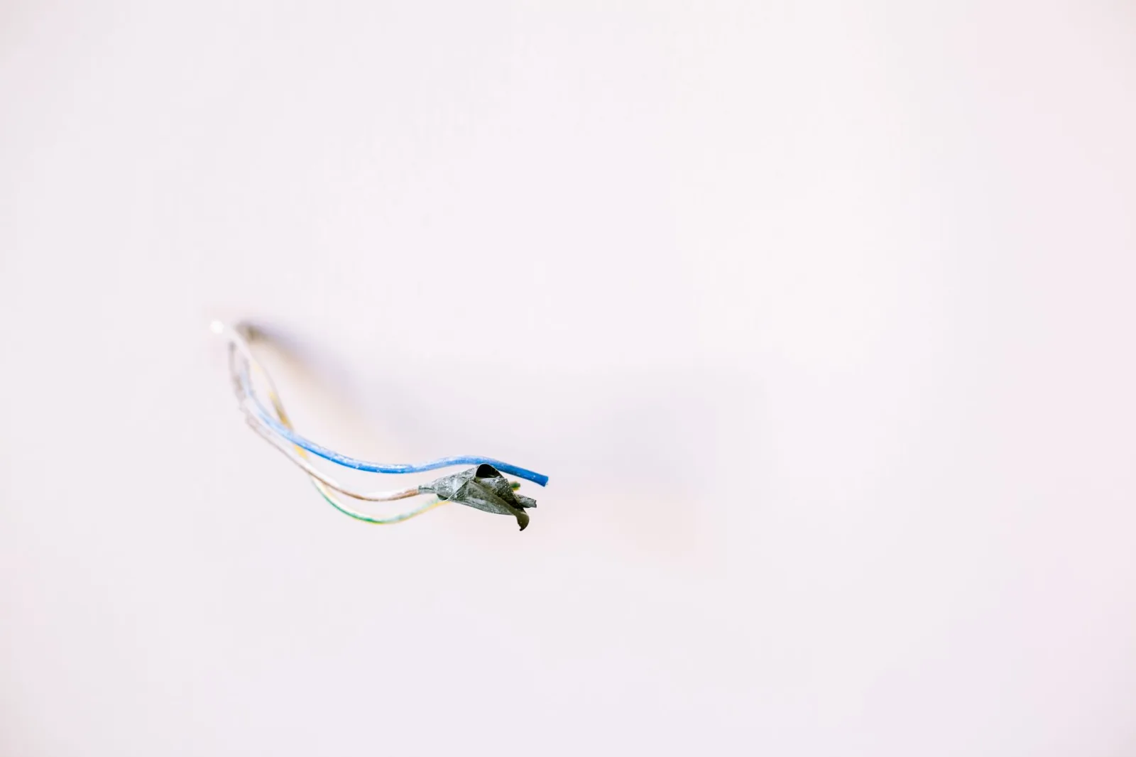 Exposed wiring in an outlet box