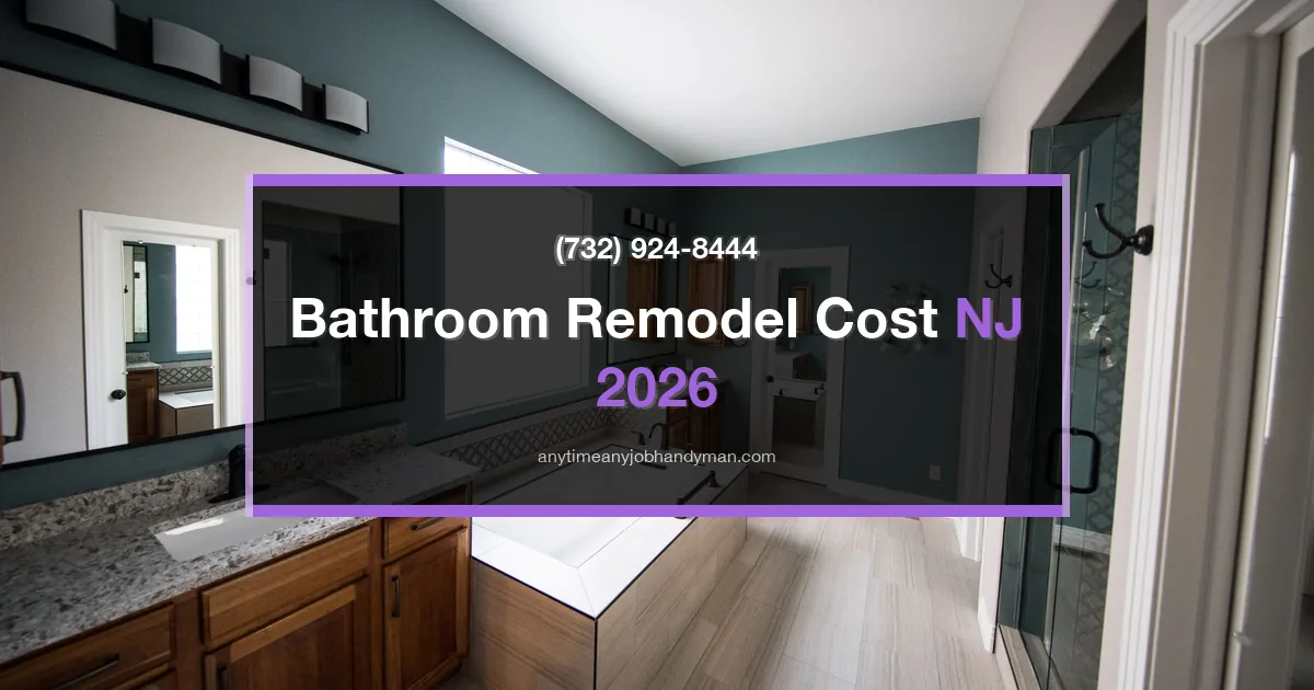 Newly remodeled bathroom in a Monmouth County NJ home with modern fixtures and tile