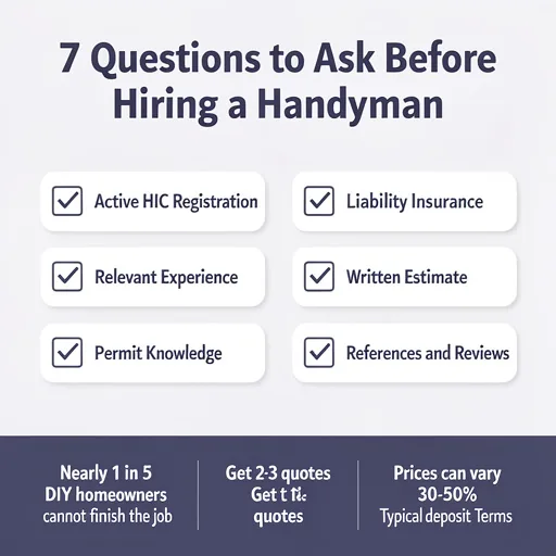 How to Choose a Licensed Handyman in Monmouth County Infographic