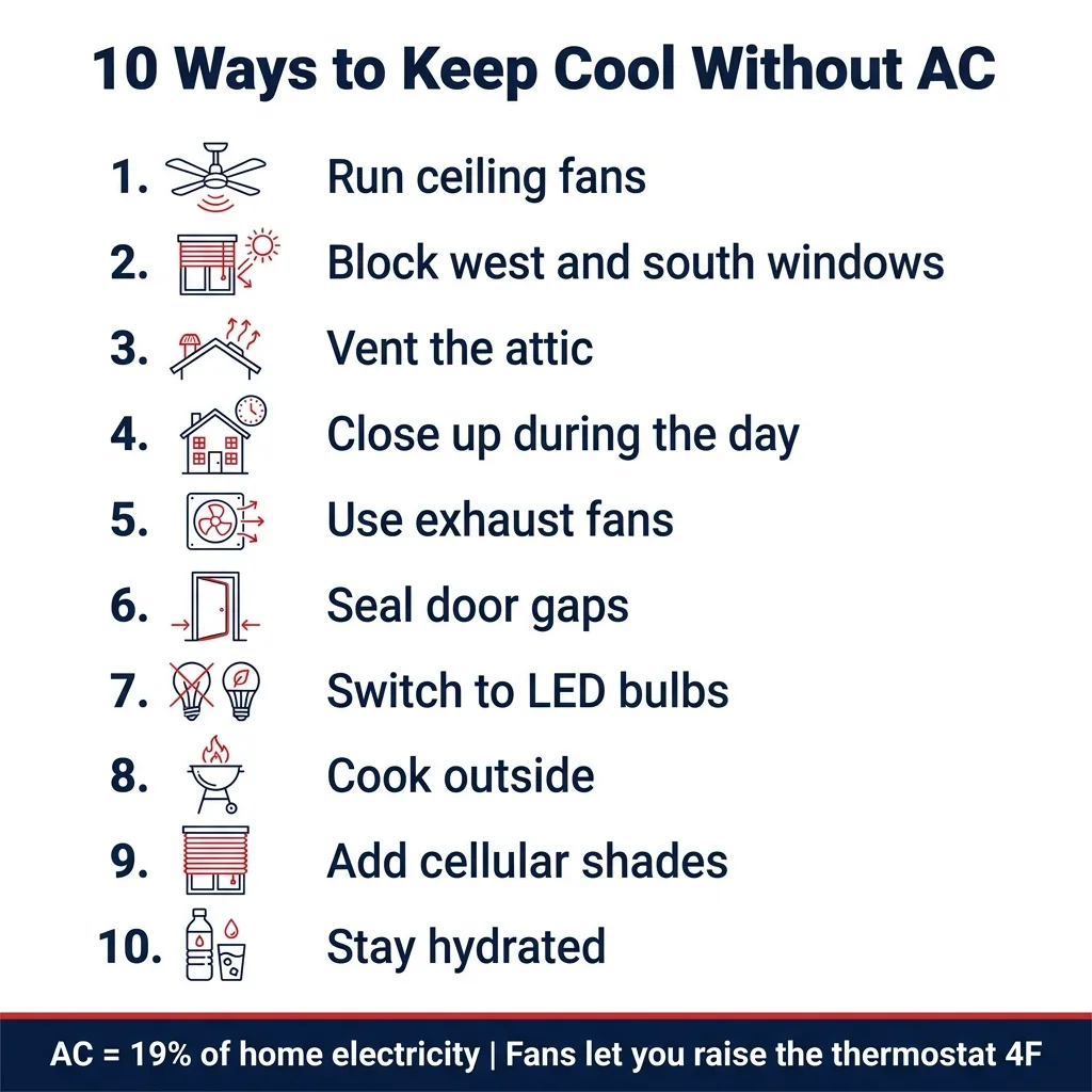 Infographic: 10 ways to keep your house cool without AC