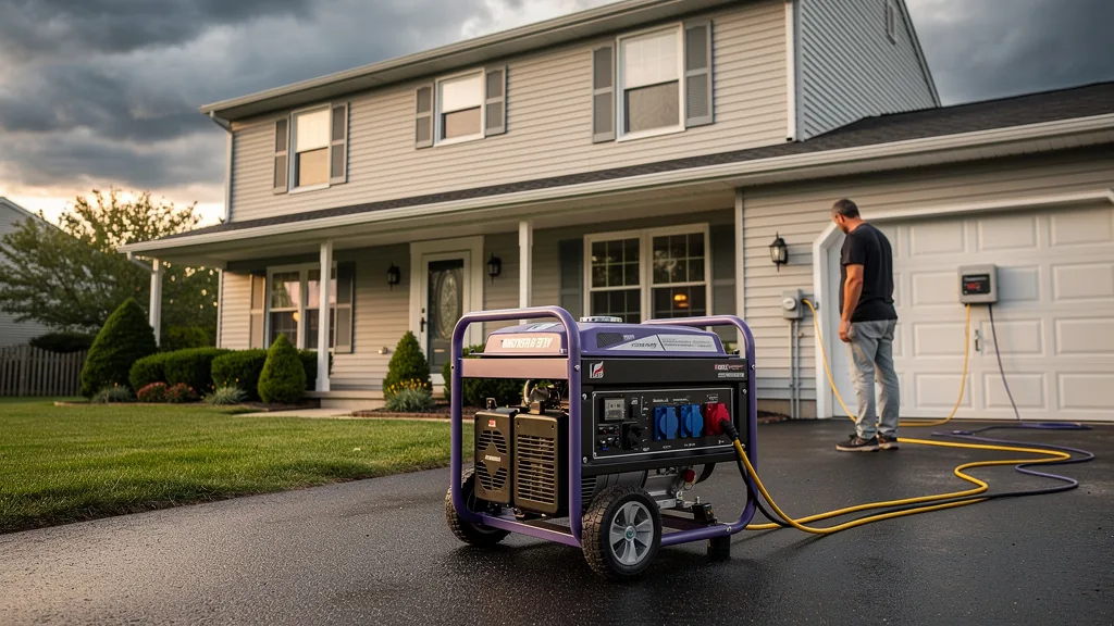 Portable generator being tested outside a NJ home before storm season