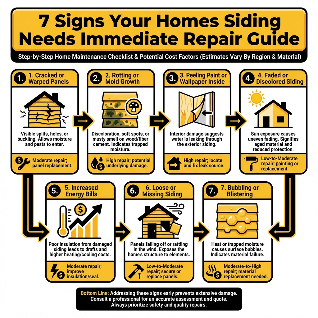 7 Signs Your Homes Siding Needs Immediate Repair Infographic