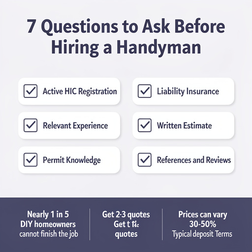 How to Choose a Licensed Handyman in Monmouth County Infographic